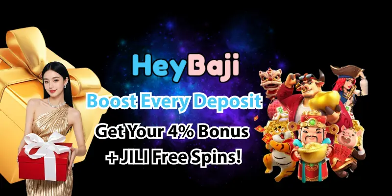 Boost Every Deposit: Get Your 4% Bonus + JILI Free Spins!